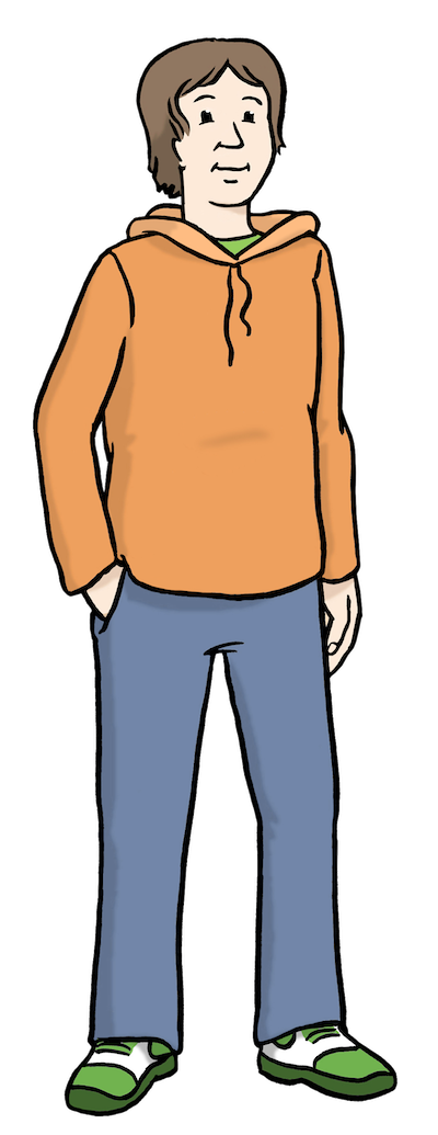 Illustration junger Mensch Illustration junger Mensch